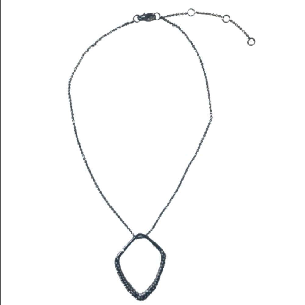 Alexis Bittar Miss Havisham Gunmetal Kite Necklace